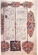 unknow artist Bible of Borso d'Este painting